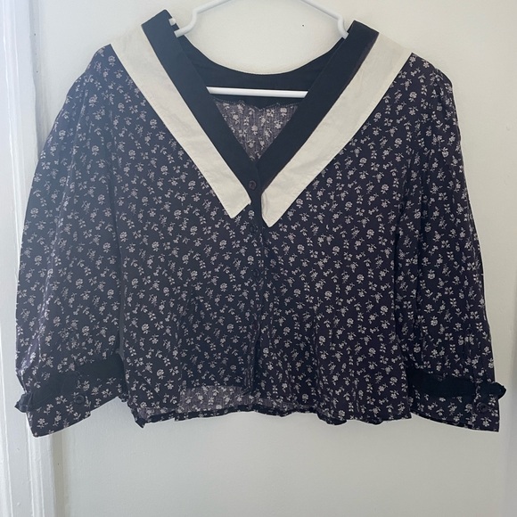 90s Le Chateau Prairie Sailor top - Picture 1 of 3